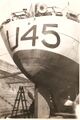 HMS Wild Goose (U45) в сухом доке на Цейлоне в 1946 году