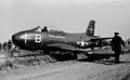North American FJ-1 Fury потерпевший небольшую катастрофу, 15 июня 1949 года.