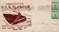Почтовая открытка в честь введения в эксплуатацию USS Flasher 25 сентября 1943 года.