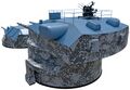 Возвышенная башня «B» со счетверенным 20-мм/65 автоматом Vierling на армейском станке линкора Scharnhorst, февраль 1942 г.