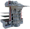 Внутреннее устройство возвышенной башенной установки Drh LC/34.
