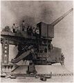 Береговая артиллерийская установка 305-мм батареи №43 на мысе Церель, 1917 г