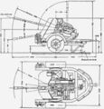 Одноствольная 37-мм/57 установка Flak 43 в транспортном положении. Копия подлинного чертежа