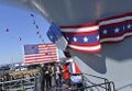 USS Gerald R. Ford на церемонии спуска на воду
