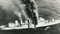 HMS Sheffield после попадания ракеты Exocet