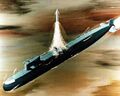 Подводный старт баллистической ракеты с РПК СН проекта 667А (рисунок)