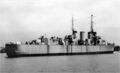 HMS Ariadne на стоянке Резервного флота в Ширнессе, 1950 г.