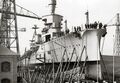Alberto di Giussano перед спуском. Генуя, 27 апреля 1930 г.
