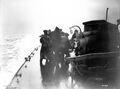 Кормовое 152-мм орудие Mk.XII крейсера HMS Royalist (возможно HMS Galatea) с расчетом, февраль 1917 г.