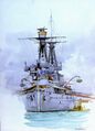 Линейный крейсер HMAS Australia. Рисунок современника.