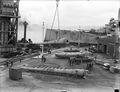 305-мм/45 орудия Мark Х, демонтируемые с линейного крейсера HMAS Australia, 1923-24 гг.