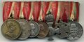 Колодка из семи наград австрийского ветерана Первой мировой войны.