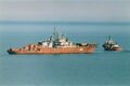 Буксировка СКР «Беззаветный» на утилизацию