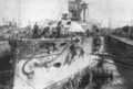 SMS Kurfürst Friedrich Wilhelm в доке Kaiserische Werft в Вильгельмсхафене