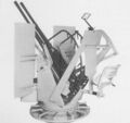 Экспериментальная спаренная установка с 20-мм/70 автоматами «Breda» Model 1941 и коробчатыми магазинами на 20 патронов.