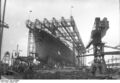 Лайнер Bremen на стапеле верфи AG Weser, август 1928 года