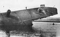 Носовая оконечность SMS Bremse, торчащая из воды у Той-Несса в Скапа-Флоу.