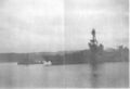 Тяжелый крейсер USS Chicago после боя, виден полуоторванный торпедой нос.