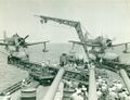 Два Curtiss SC-1 Seahawk на борту тяжелого крейсера USS Los Angeles (CA-135).
