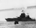 USS Colorado прибывает в Сан-Франциско, штат Калифорния, США, 15 октября 1945 года.