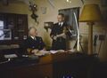 Командующий Хоум Флитом, Джон Тови, в своем кабинете на линкоре HMS King George V, ноябрь 1942 года