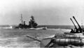 Bande Nere во время Второго боя в заливе Сирт, 21 марта 1942 г. Снимок сделан с борта тяжелого крейсера Trento.