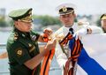 Вручение ордена Нахимова крейсеру «Москва». Севастополь, 22 июля 2016.