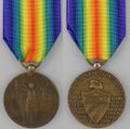 Союзная медаль победы в Первой Мировой войне. Кубинский вариант. Аверс и реверс