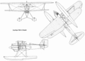 3 проекции Curtiss F6C-3 в варианте гидросамолета
