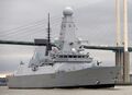 HMS Dauntless на пути в Лондон