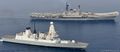 HMS Defender и индийский авианосец INS Viraat (ex-HMS Hermes)