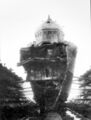 Lampo в Таранто после столкновения с тяжелым крейсером «Пола», ноябрь 1938 г.