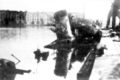 Остов Freccia в гавани Гэнуи, май 1944 г.