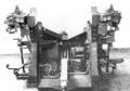 Станок 120-мм/50 артиллерийской установки образца 1926 г. в процессе сборки на заводе фирмы Ansaldo.
