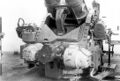 Станок 120-мм/50 артиллерийской установки образца 1926 г. в процессе сборки на заводе фирмы Ansaldo.