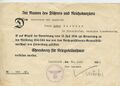 Документы к памятный крест участника Первой мировой войны без мечами.