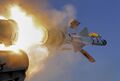 Запуск ракеты Exocet MM-40 из палубной пусковой установки