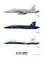 F/A-18A — первый серийный вариант. Построена 371 машина.