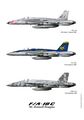 F/A-18C — вариант с усовершенствованным БРЭО и вооружением(может нести УР AIM-120, AGM-65).