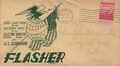 Почтовая открытка в честь закладки USS Flasher 30 сентября 1942 года.