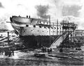 Первая известная фотография USS Consitution датируется 1858 годом