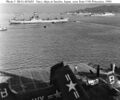 Вид с USS Princeton (CV-37) Япония 1950 год.