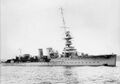 Британский лёгкий крейсер HMS Calypso, получивший повреждения во время боя