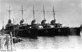 Неидентифицированный миноносец слева, затем Tiger, Luchs, Jaguar и Iltis. 1934 г.