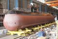 HMS Gotland в ремонтном цехе