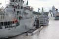 HMS Gotland и шведский патрульный корабль Carlskrona P04 во время учений Northern Coasts-2014 на реке Аура в Турку