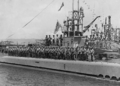 Фотография команды подлодки Guardfish (SS-217) в конце II Мировой войны.