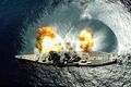 Залп корабельной артиллерии
