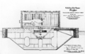 Поперечное сечение USS Monitor в районе башни
