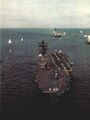 Авианосец HMAS Melbourne на Spihead Fleet Review (1977 год).